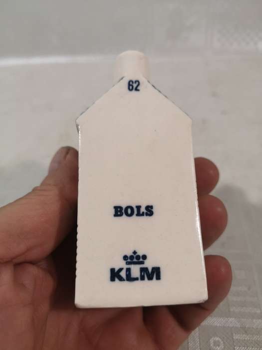 KLM Airlines Blue Delft Ceramic House No 62 By BOLS