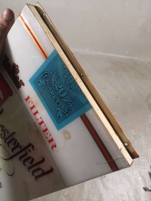 Vintage Chesterfield Filter Advertising Light Box Cover 450mm x 280mm