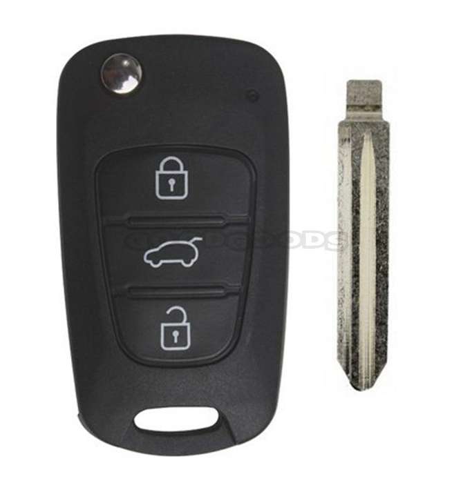 HYUNDAI KIA  3 BUTTON  KEY CASE WITH KEY BLADE