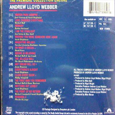 Andrew Lloyd Webber:The Premiere Collection : CD