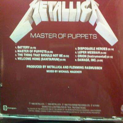 Metallica:Master of Puppets : CD