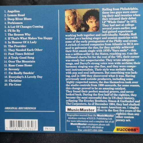 Hall and Oates : Angelina : CD