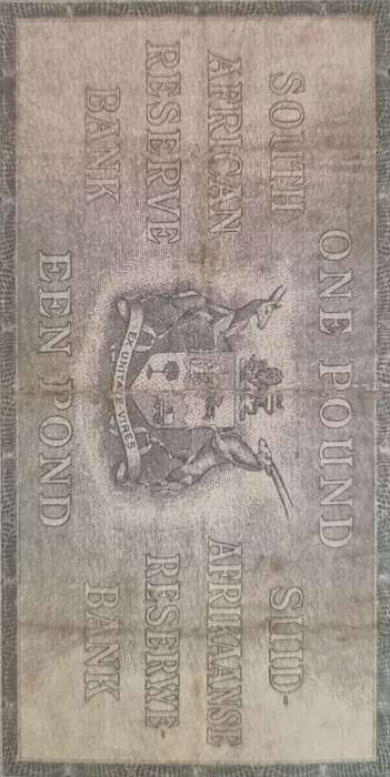 Three South African One Pound Notes MH de Kock and J Postmus