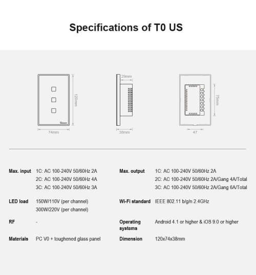 SONOFF WiFi  RF Smart Switches 1 Button