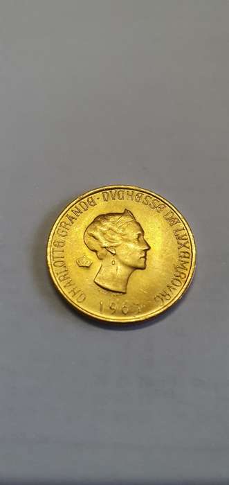 Rare Gold coin! 1963 20 Franc 100th anniversary of grand Duchess of Luxembourg