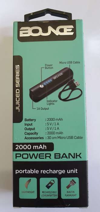 Bounce 2000mAh power bank Juiced Series