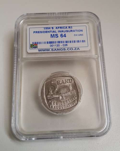 1994 S.Africa Presidential Inauguration R5  MS64    "WoW Starting @ R1"