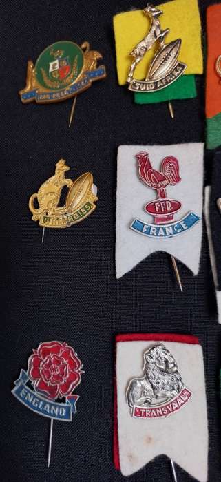 Collection Of Rugby Pin Badges   ( 18 Pin Badges In Total --- One Pin Repaired )