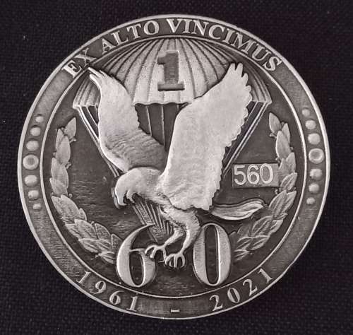 1 Parachute Battalion 60 Years Medallion  Numbered 560   Size: 50mm Diameter      No.12