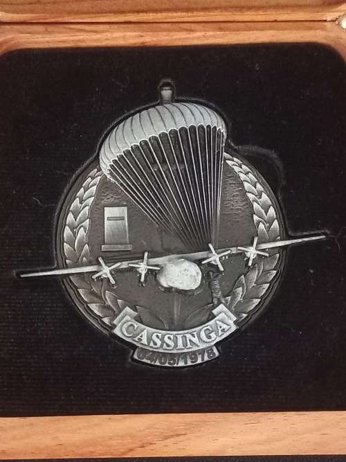 The Battle of Cassinga Badge Number 072 in Original Wooden Case