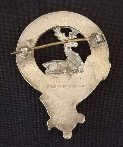 Antique Scottish  Clan Brooch Kilt Pin   ` AMO PROBOS   ( Made In GT Britain )  X34