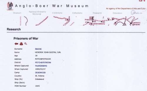 Boer War - ABO Medal Awarded To BURGER H.J.G. SMOOK      ( Rare Surname )      No.9