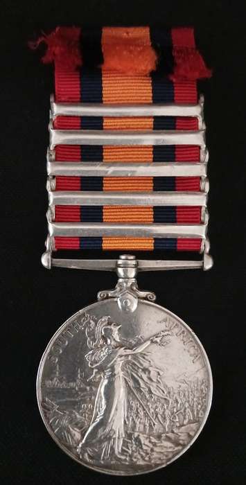 Boer War -  QSA Medal Awarded To:  113 PTE. C. POWELL, IMPL: LT INFY       No.17
