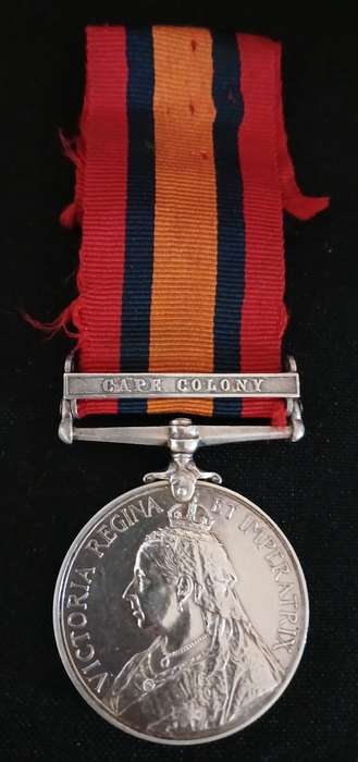 Boer War -  QSA Medal Awarded To: 141 TPR: W. BATTISS. BRABANT`S HORSE           No.25