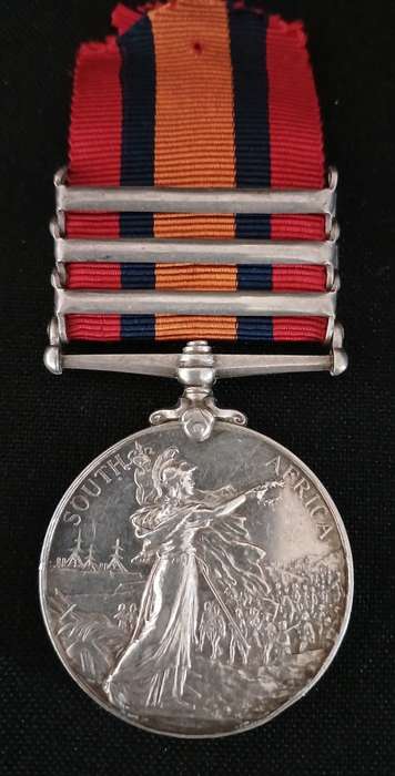 Boer War -  QSA Medal Awarded To:  4154 PTE D.N. BERRY. WORCESTER: REGI        No.27