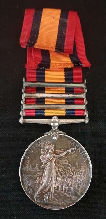 Boer War -  QSA Medal Awarded To: 1466. PVT. F. BAKER. SUFFOLK REGT      No.33