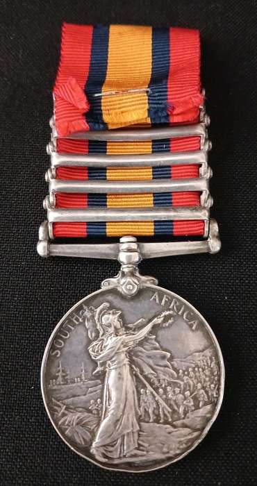 Boer War -  QSA Medal Awarded To:  82619  DVR: P. J. MULLEN, R.H.A.     No.51
