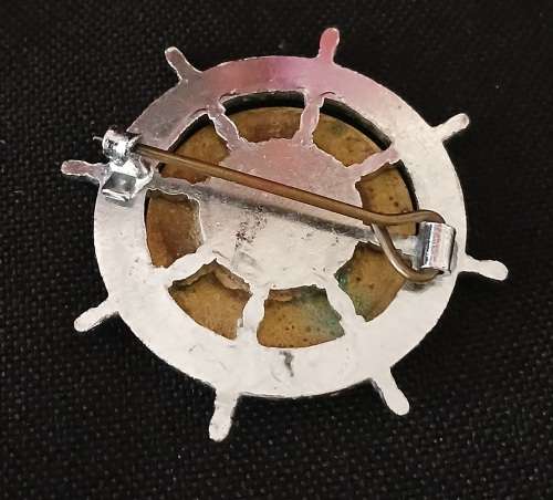 Union Castle R.M.M.V. Stirling Castle Nautical Badge Circa 1960     Size: 38mm Diameter      M15