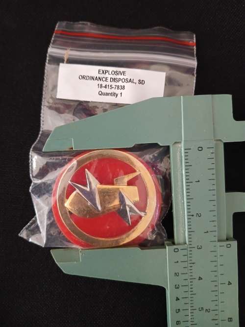 SADF Explosive Ordinance Disposal  Breast Badge Size: 30mm Diameter In Original Package        O12