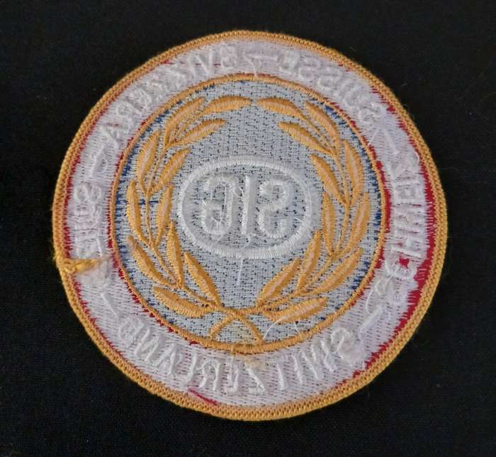 1960s Patch SIG Switzerland Schweiz Suisse Svizzera Suiza Wreath Embroidered        F146
