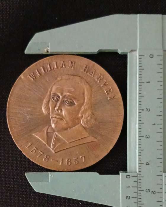 William Harvey Medallion  1578 - 1657   YOU`LL NEVER FORGET VIAFLEX   ( Bronze )                V18