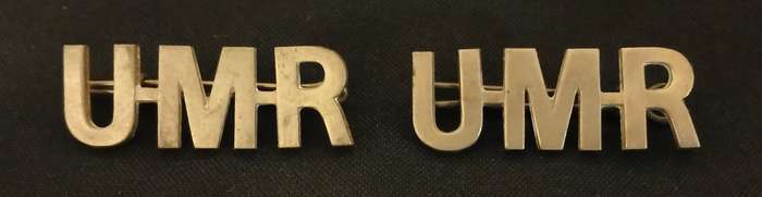 South African Africa UMVOTI Mounted Rifles Shoulder Titles   `  Worn In Boer War  `         V41