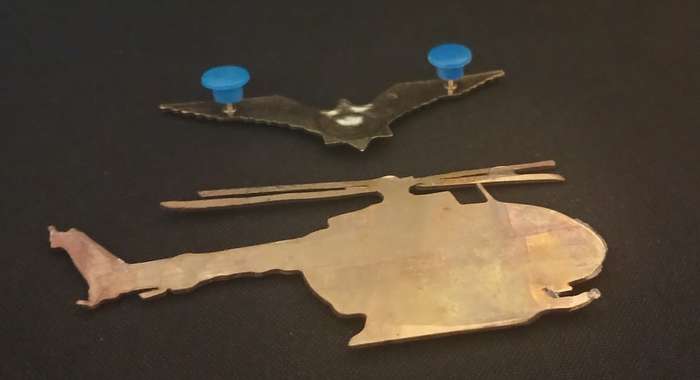 South African Police Helicopter  Badge & Pilot`s Wings  1980`s                     V48