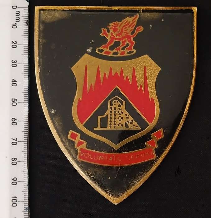 MINES RESCUE SERVICES SOUTH AFRICA PLAQUE BADGE              ` SCARCE `               V102