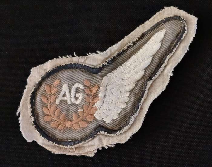 WW2 RAF  AIR GUNNER AG. BREVET WING  `` EMBROIDERED ``             V106