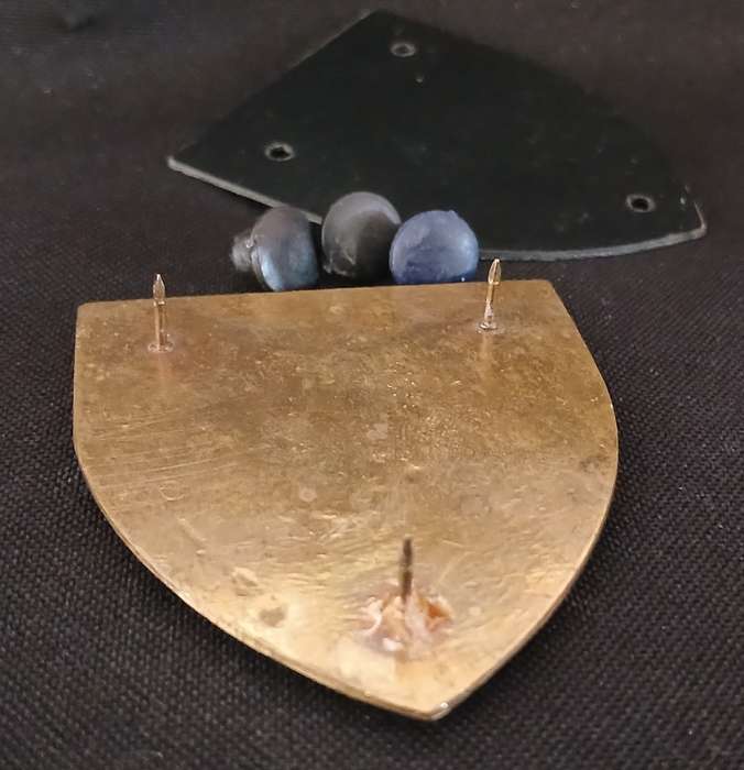 SADF SCHOOL OF ENGINEERS SHOULDER FLASH WITH BACKING      ( One Pin Repaired )                D152