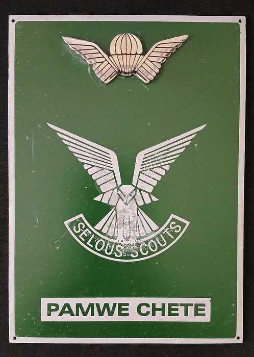 SELOUS SCOUTS ALUMINIUM / ENAMEL PLAQUE WITH RAISED EMBLEM          No.2