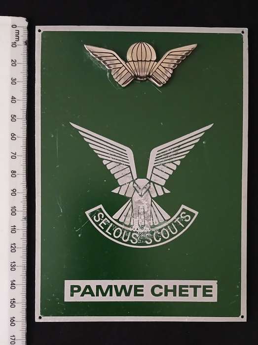 SELOUS SCOUTS ALUMINIUM / ENAMEL PLAQUE WITH RAISED EMBLEM          No.2
