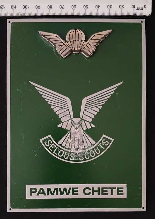 SELOUS SCOUTS ALUMINIUM / ENAMEL PLAQUE WITH RAISED EMBLEM          No.2