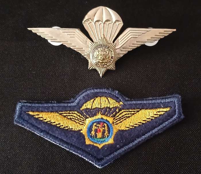 Special Task Force Cloth Wing ( Blue Field Dress ) & Metal Wing  ` OLD COAT OF ARMS `           R42