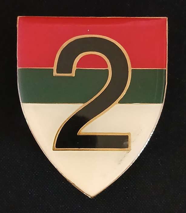 ZAMBIA ARMY 2ND BRIGADE SHOULDER FLASH                            MM46