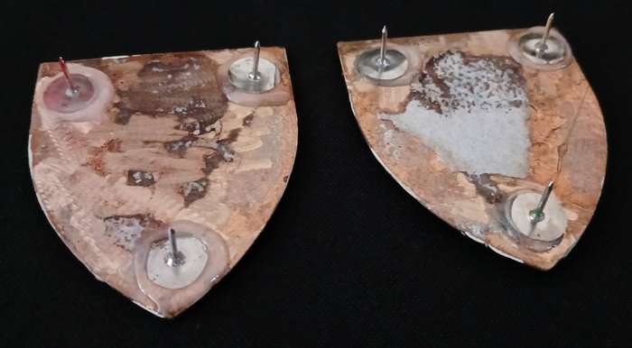 SADF 2 Parachute Battalion Shoulder Flash Set Circa.1978-1999  ( Note All Pins Repaired )    L12