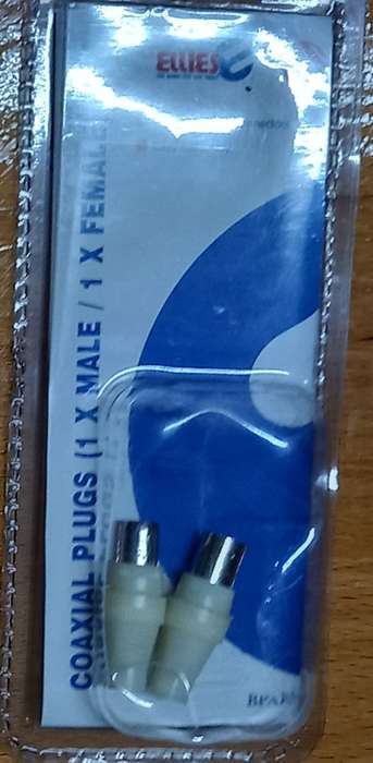 Coaxial plugs male and female