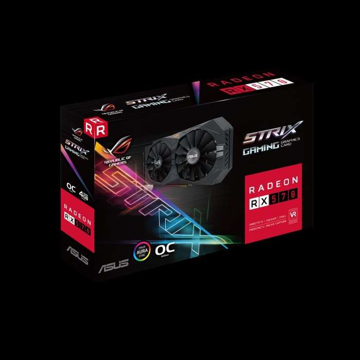 ASUS ROG STRIX RX 570 4GB OC GAMING - ORIGINAL BOX + ACCESSORIES - WARRANTY JULY 2020