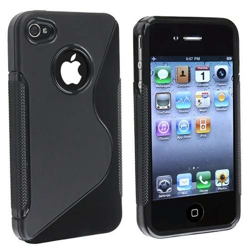 S-Line TPU Pouch for Apple iPhone 4S (Black)