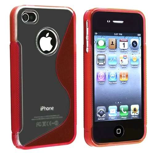 S-Line TPU Pouch for Apple iPhone 4 iPhone 4S (Red)