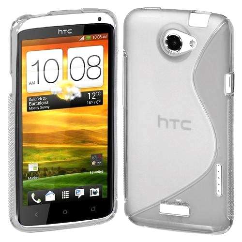 TPU S-Line Cover for HTC One X (Clear) + Screen Protector