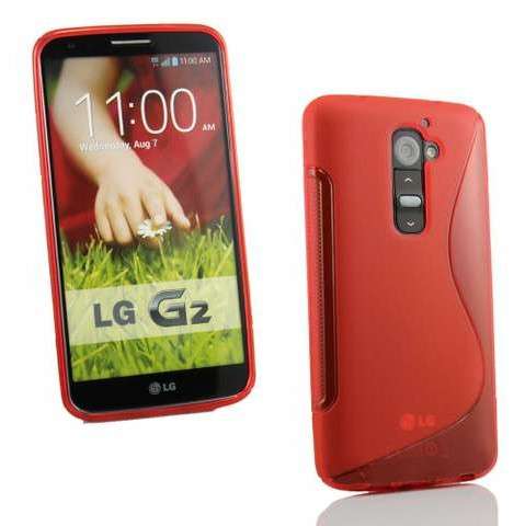 S-Line Gel Case Cover for LG G2 (Red) - Cheap Shipping