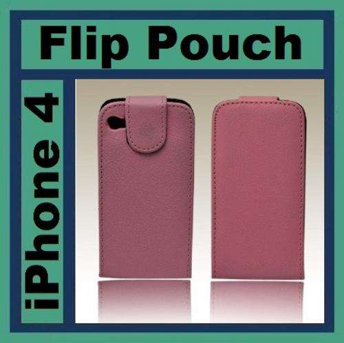 Apple iPhone 4 Leather Flip Case + Free Screen Protector - SAVE R130