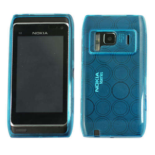 TPU Circle Gel Case for Nokia N8 Blue