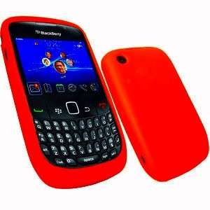 Embossed Silicone Skin for BlackBerry Curve 8520 9300 (Red)