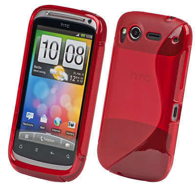 S Line Gel Case For HTC Desire S (Red)