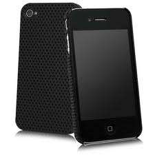 Mesh Hard Back Rubber Case for Apple iPhone 4