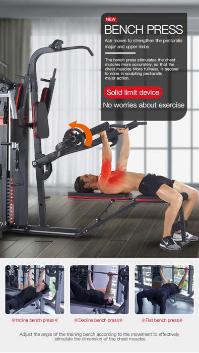 Tecno Train 2024 4 Station Multigym Home Gym All In One Fitness Set
