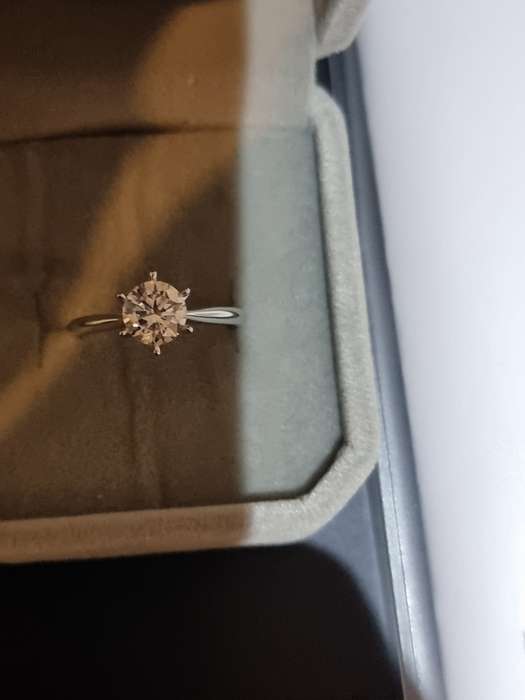 1.00CT Brilliant Round IGI Certified Diamond Ring Colour D VVS2 Set on 18K WHITE GOLD Size 6.5(M)