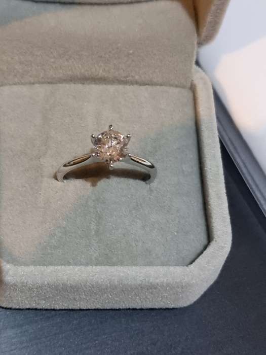 1.00CT Brilliant Round IGI Certified Diamond Ring Colour D VVS2 Set on 18K WHITE GOLD Size 6.5(M)